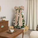 Extra Large Taupe Velvet Christmas Bow - 70cm x 140cm