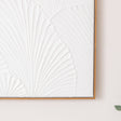 Extra Large White Ginkgo Textured Wall Art - 55cm x 80cm