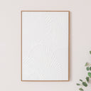 Extra Large White Ginkgo Textured Wall Art - 55cm x 80cm