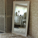 Extra Large White Antique Wall/Floor Mirror 158cm x 78cm