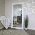 Extra Large White Ornate Wall/Floor Mirror 158cm x 78cm