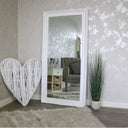 Extra Large White Ornate Wall/Floor Mirror 158cm x 78cm