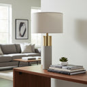 Faux Shagreen & Brass Table Lamp with Shade