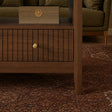 Fluted Four Drawer One Shelf Coffee Table - Hales Dark Wood Range