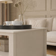Fluted Four Drawer One Shelf Coffee Table - Hales Taupe Range