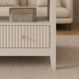 Fluted Four Drawer One Shelf Coffee Table - Hales Taupe Range