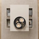Fluted Four Drawer One Shelf Coffee Table - Hales Taupe Range