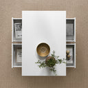 Fluted Four Drawer One Shelf Coffee Table - Hales White Range
