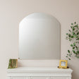 Frameless Arched Mirror with Bevelled Edges - 88cm x 100cm