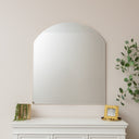 Frameless Arched Mirror with Bevelled Edges - 88cm x 100cm