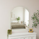 Frameless Arched Mirror with Bevelled Edges - 88cm x 100cm