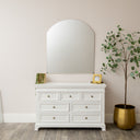 Frameless Arched Mirror with Bevelled Edges - 88cm x 100cm