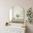 Frameless Arched Mirror with Bevelled Edges - 88cm x 100cm