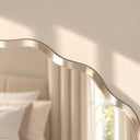 Frameless Scalloped Bevelled Edge Wall Mirror - 60cm x 60cm
