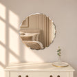 Frameless Scalloped Bevelled Edge Wall Mirror - 60cm x 60cm