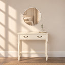 Frameless Scalloped Bevelled Edge Wall Mirror - 60cm x 60cm