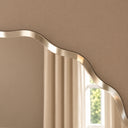 Frameless Scalloped Bevelled Edge Wall Mirror - 60cm x 60cm