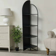Freestanding Black Corner Shelf