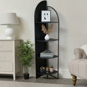 Freestanding Black Corner Shelf