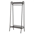 Freestanding Rectangular Black Metal Coat Rail