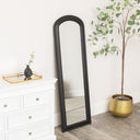 Full Length Black Leaner &amp; Wall Mirror - 47cm x 142cm