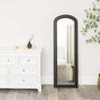Full Length Black Leaner &amp; Wall Mirror - 47cm x 142cm