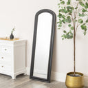 Full Length Black Leaner &amp; Wall Mirror - 47cm x 142cm