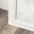 Full Length Distressed White Leaner &amp; Wall Mirror - 47cm x 142cm