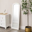 Full Length Distressed White Leaner & Wall Mirror - 47cm x 142cm