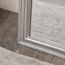 Full Length Foiled Silver Leaner &amp; Wall Mirror - 47cm x 142cm