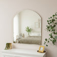 Large Frameless Arched Mirror with Bevelled Edges - 88cm x 100cm