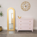 Full Length Gilded Gold Arched Stepped Frame Leaner Mirror - 150cm x 50cm