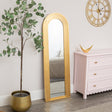 Full Length Gilded Gold Arched Stepped Frame Leaner Mirror - 150cm x 50cm