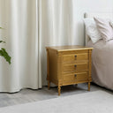 Gilded Gold 3 Drawer Bedside Table