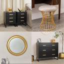 Glam Bedroom Clearance Bundle - 3 Drawer Chest of drawers, Pair of Bedsides, Mirror & Stool
