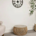 Glass Top Rattan Round Coffee Table