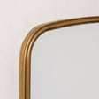 Gold Arched Metal Framed Wall Mirror - 60cm x 40cm