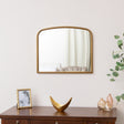 Gold Arched Metal Framed Wall Mirror - 60cm x 40cm