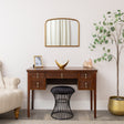Gold Arched Metal Framed Wall Mirror - 60cm x 40cm