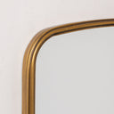 Gold Arched Metal Framed Wall Mirror - 60cm x 50cm