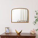 Gold Arched Metal Framed Wall Mirror - 60cm x 40cm