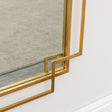 Gold Art Deco Wall Mirror 142cm x 47cm