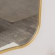 Gold Asymmetrical Metal Framed Wall Mirror - 54cm x 80cm