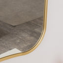 Gold Asymmetrical Metal Framed Wall Mirror - 54cm x 80cm