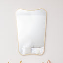Gold Asymmetrical Metal Framed Wall Mirror - 54cm x 80cm
