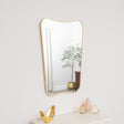 Gold Asymmetrical Metal Framed Wall Mirror - 54cm x 80cm