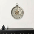 Gold, Black and Silver Pocket Watch Style Clock - 57cm x 46cm