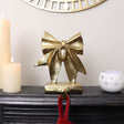 Gold Bow Christmas Stocking Holder