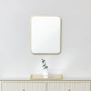 Gold Curved Framed Wall Mirror 50cm x 40cm