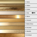 Gold Curved Framed Wall Mirror 70cm x 50cm